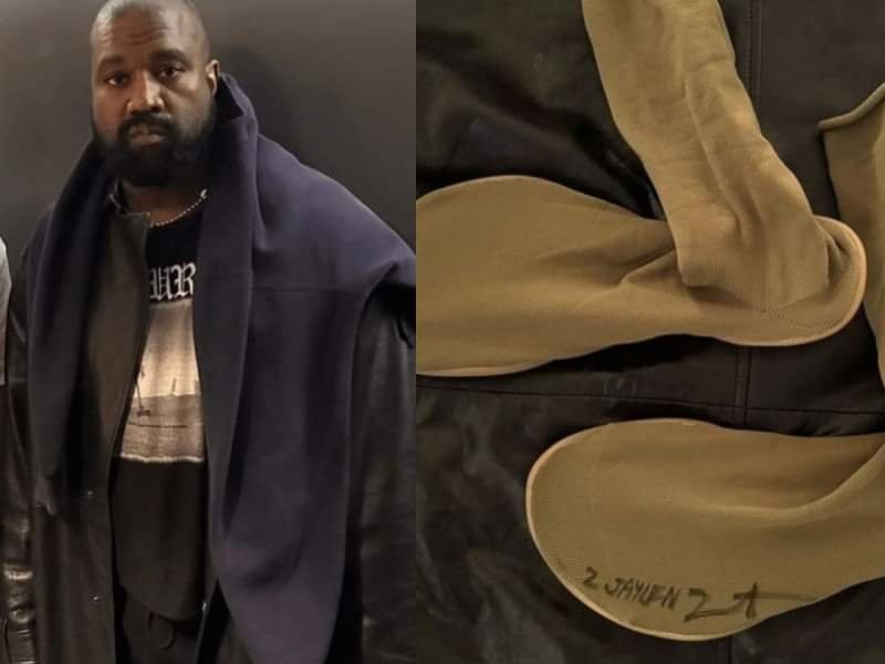 Kanye West lanzó a la venta tenis con forma de calcetas.