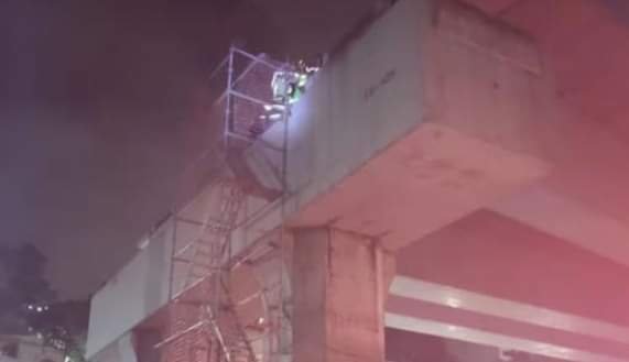 Dos Lesionados en Accidente en obras del Tren Interurbano México-Toluca.