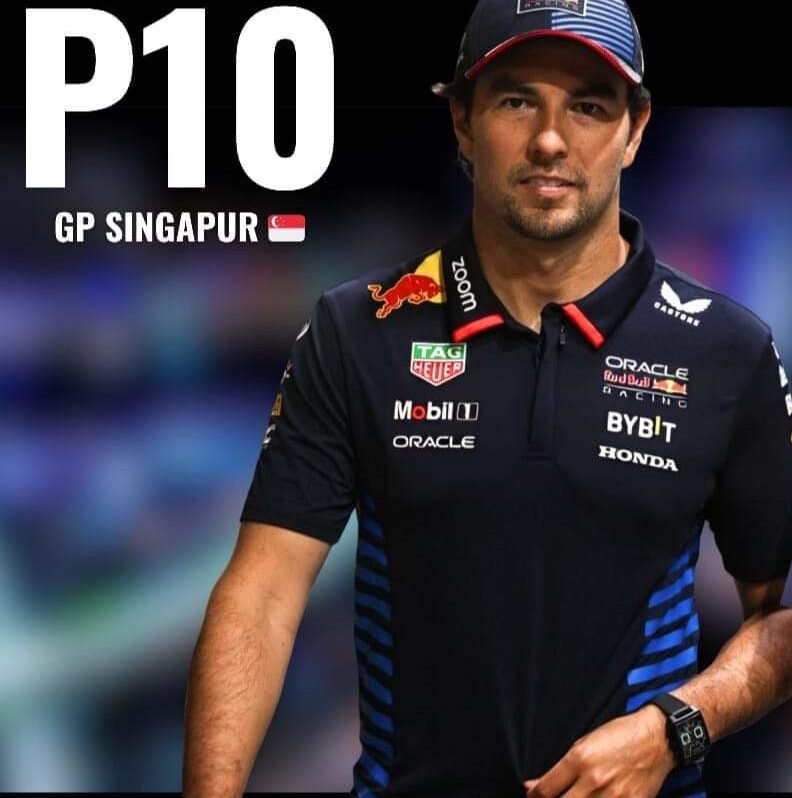 Checo Pérez sigue en mala racha, décimo en el GP de Singapur.