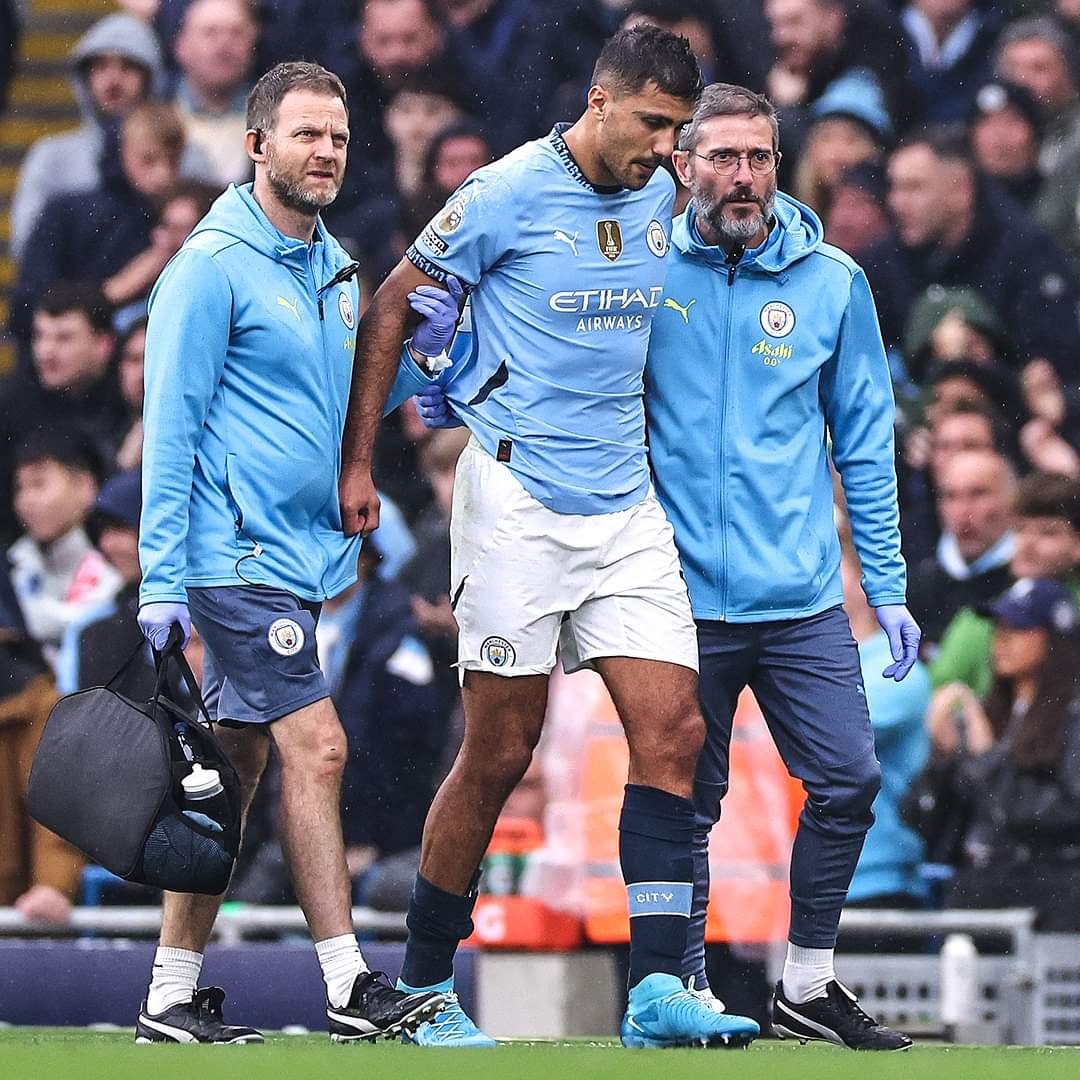 Rodri es baja con Manchester City por rotura en ligamentos.