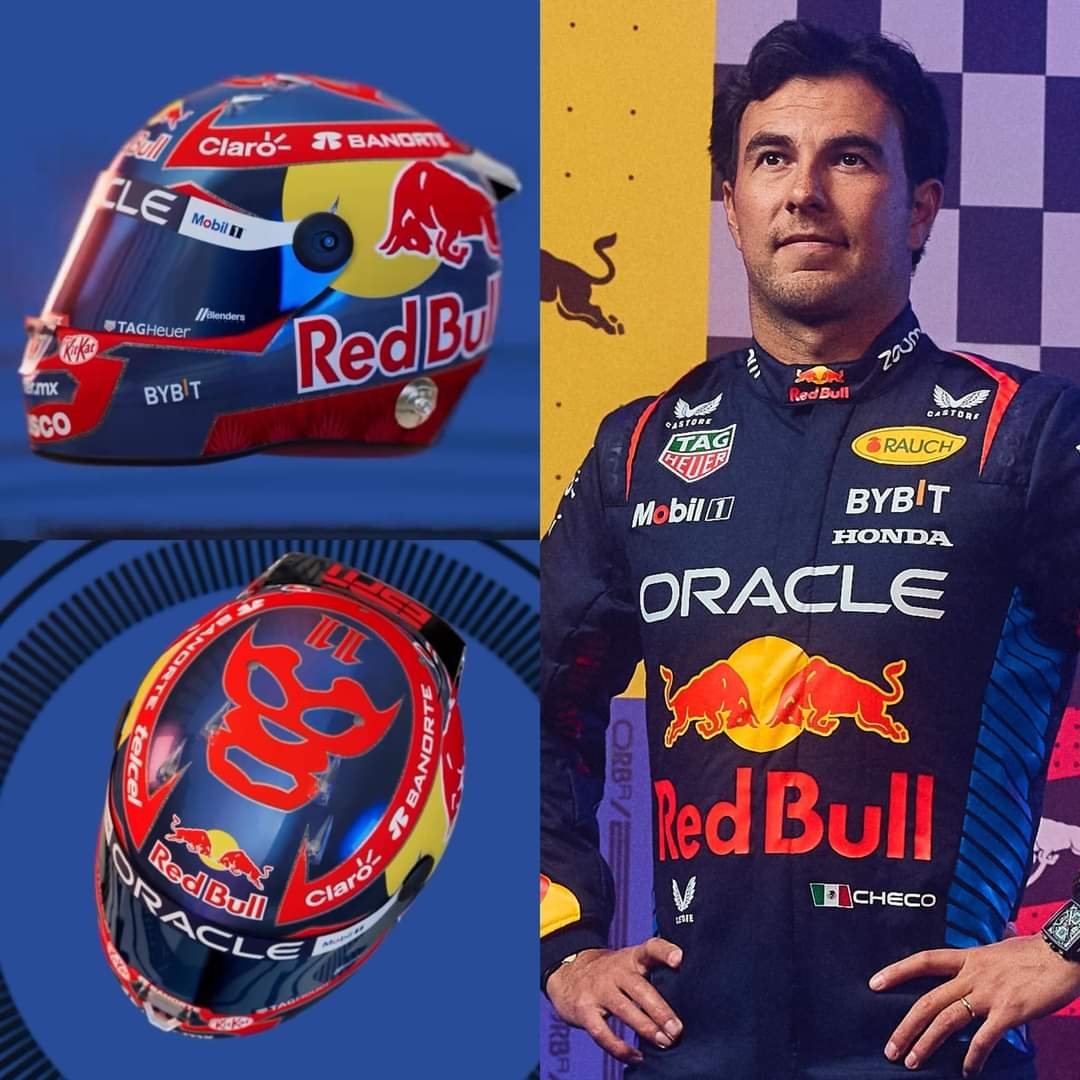 ‘Checo’ Pérez usara casco en honor a la lucha libre en el GP de México.