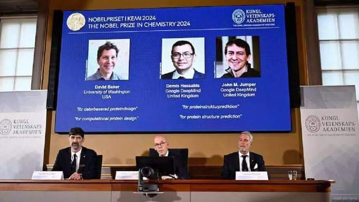David Baker, Denis Hassabis y John M. Jumper Ganan el Premio Nobel de Química 2024.