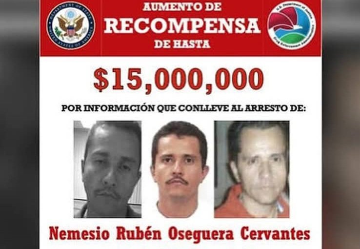 EU Aumenta Recompensa por Informes de ‘El Mencho’, 15 Millones de Doalritos.