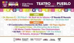 ¡OJO! Esta es la cartelera oficial de artistas en el Teatro del Pueblo
