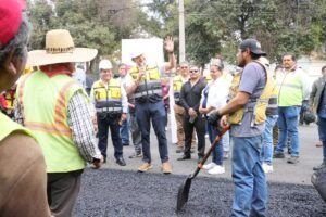 Pavimentación de la calle Jesús Reyes Heroles en Puebla alcanza 50% de avance; beneficiará a ocho colonias