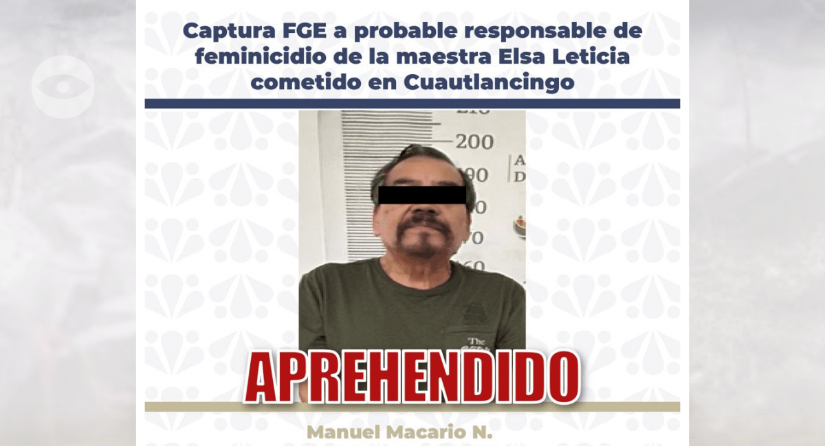 Macario, feminicida de su esposa la Maestra Elsa en Cuautlancingo