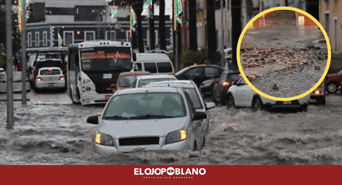 Ni los adoquines resistieron la tormenta de hoy