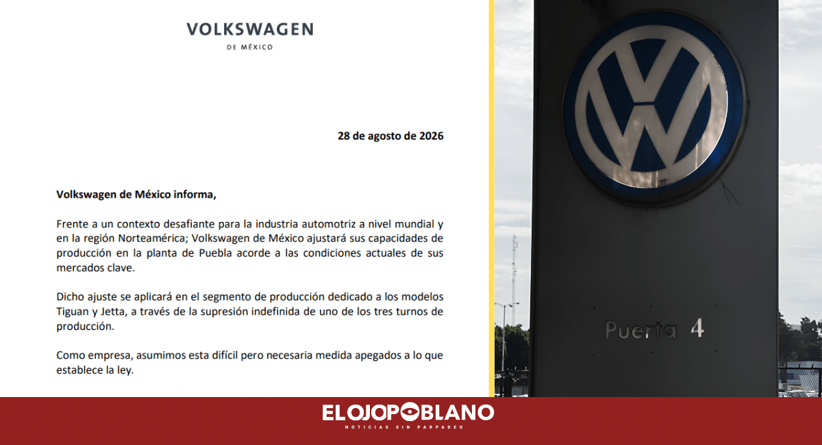 Volkswagen mete tijera en Puebla y el sindicato se deslinda