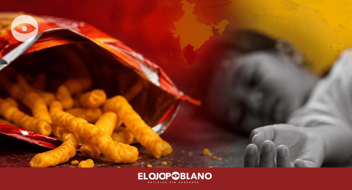 Niño come papitas y fallece en la India
